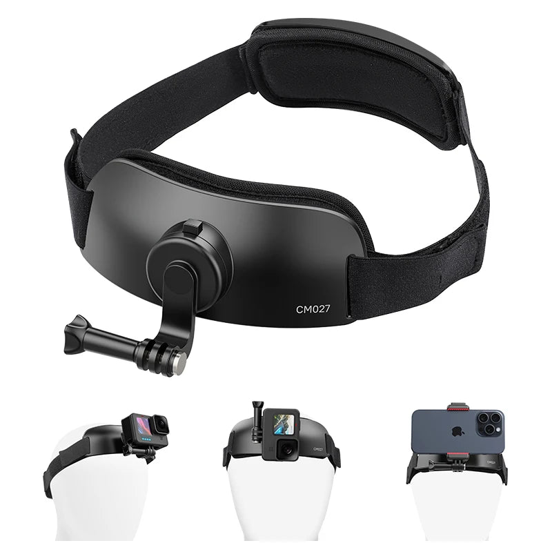 Ulanzi CM027 Kopfband-Halterung / CM028 Brustgurt für Action-Kameras – GoPro, Insta360, DJI, Smartphones – horizontale und vertikale Modi