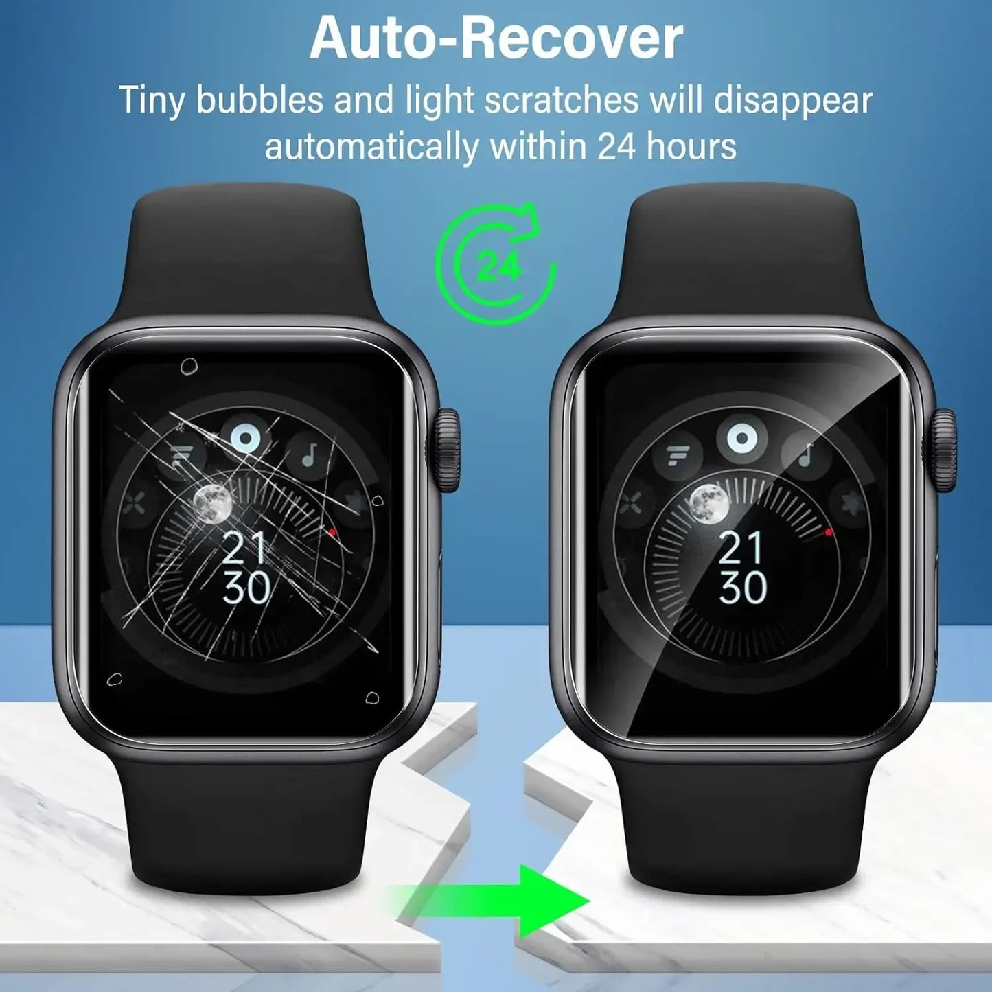 Displayschutzfolie für Apple Watch, 5 Stück – Schutzfolie für 49 mm, 40 mm, 44 mm, 45 mm, 41 mm Serie 10, 46 mm, 42 mm Serie 9, 8, 7, SE, Ultra 2 – Zubehör
