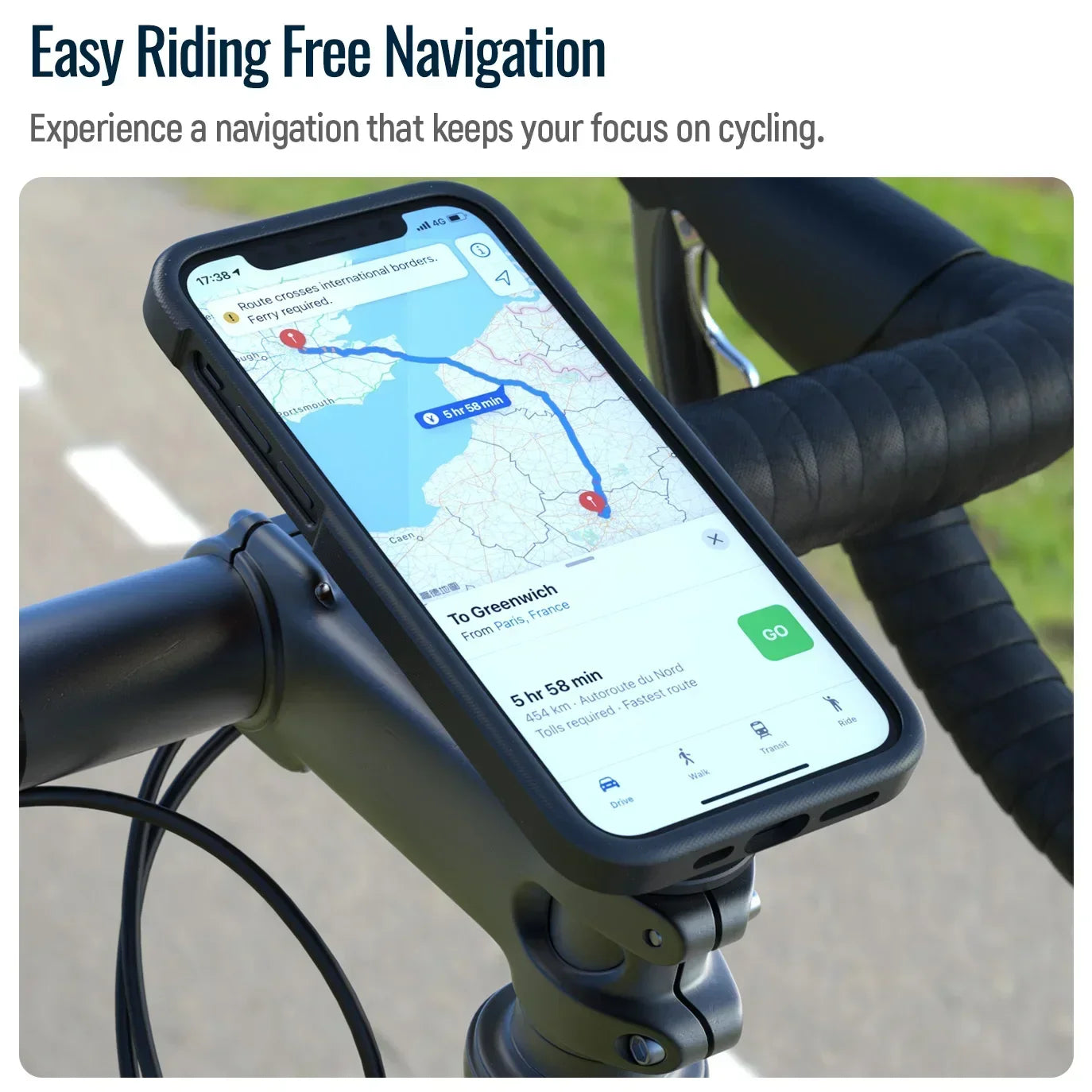 Fahrrad Handyhalter, Universelle Fahrrad Handyhalterung – Aluminium MTB/Straßenrad Vorbau, Schnellverschluss für einfaches Befestigen und Abnehmen