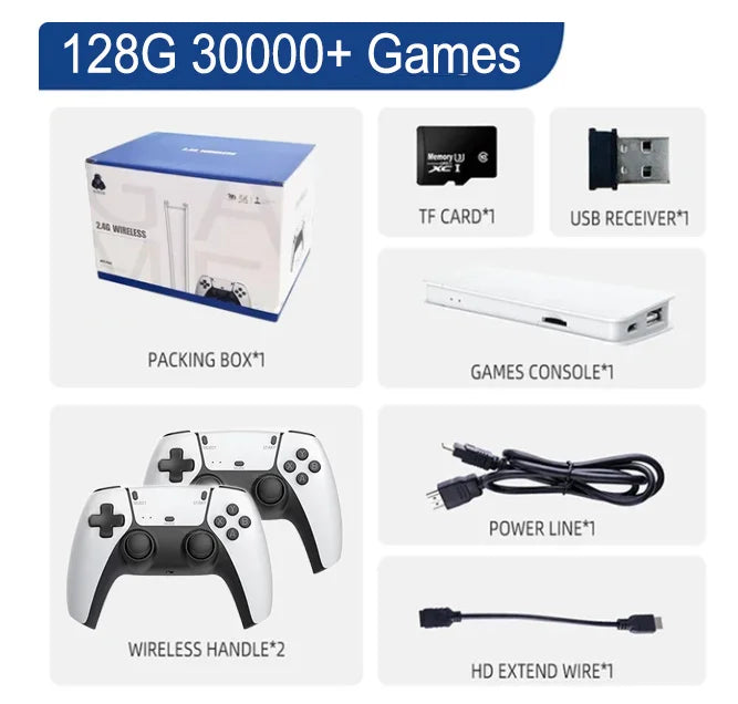 M15 Game Stick Pro Mini-TV-Handheld-Spielkonsole Drahtlose Gamepads Videospiel 64G 20000+ Retro-Spiel für PS1 NES SNES