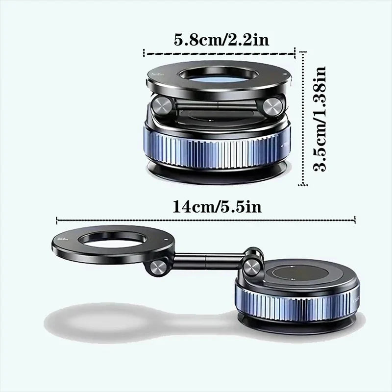 Magnetic Car Phone Holder — 360° Foldable MagSafe Compatible