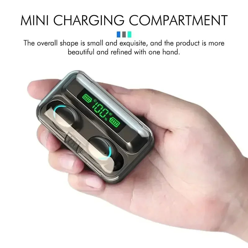 F9 True Wireless Earbuds — LED Power Display, Bluetooth 5.0