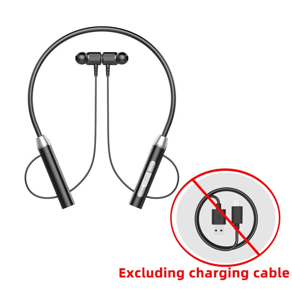 Neckband Wireless Earphones — Bluetooth 5.3, Magnetic Sport Design