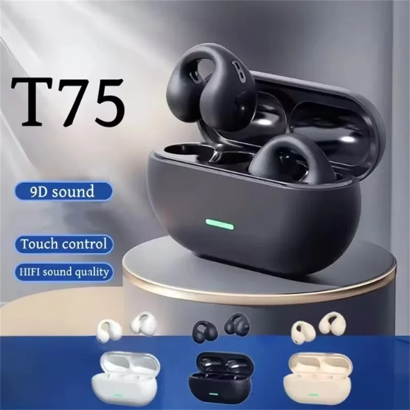 T75 True Wireless Earbuds — Touch Control, Bluetooth 5.3