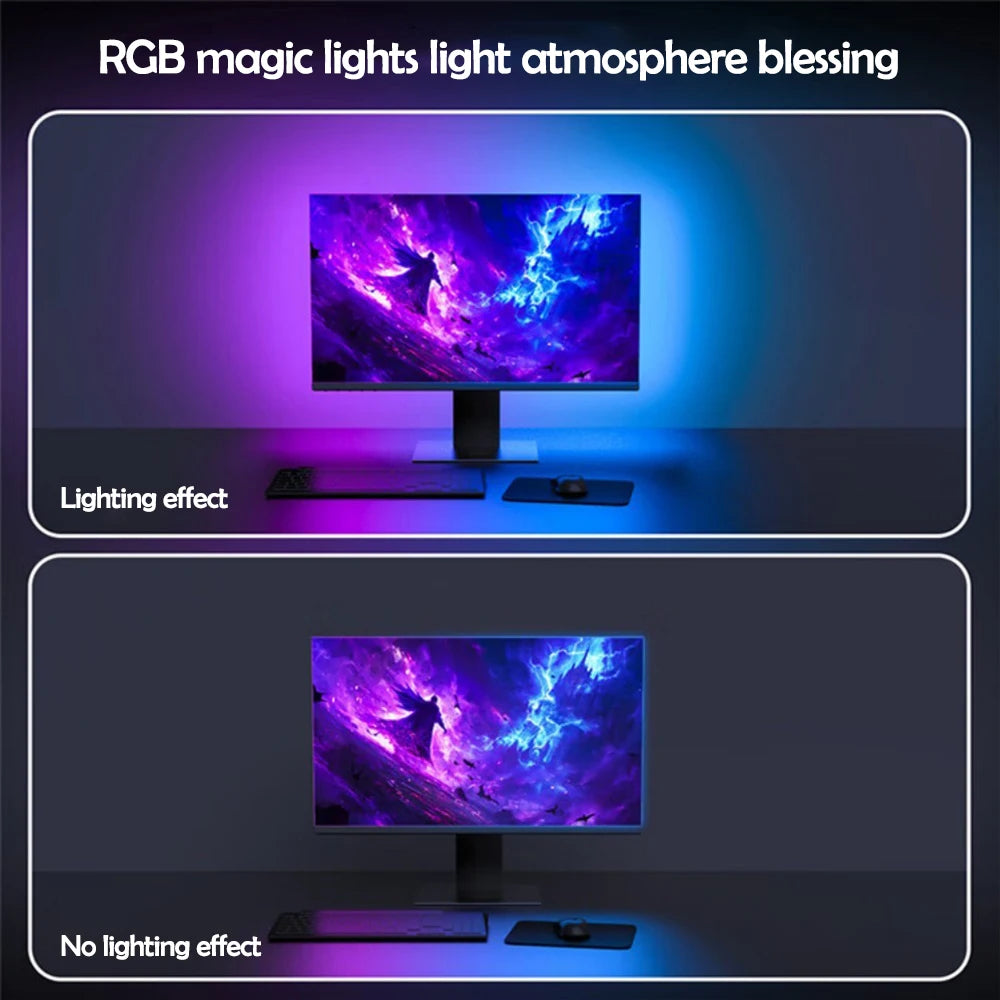 RGB Gaming Ambient Light — Monitor Backlight & Music Sync