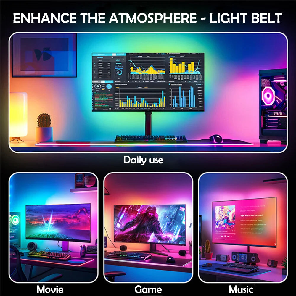 RGB Gaming Ambient Light — Monitor Backlight & Music Sync