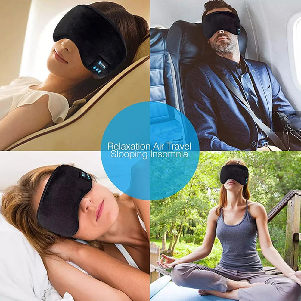 Bluetooth Sleep Headphones — Wireless Music Mask, Ultra Thin