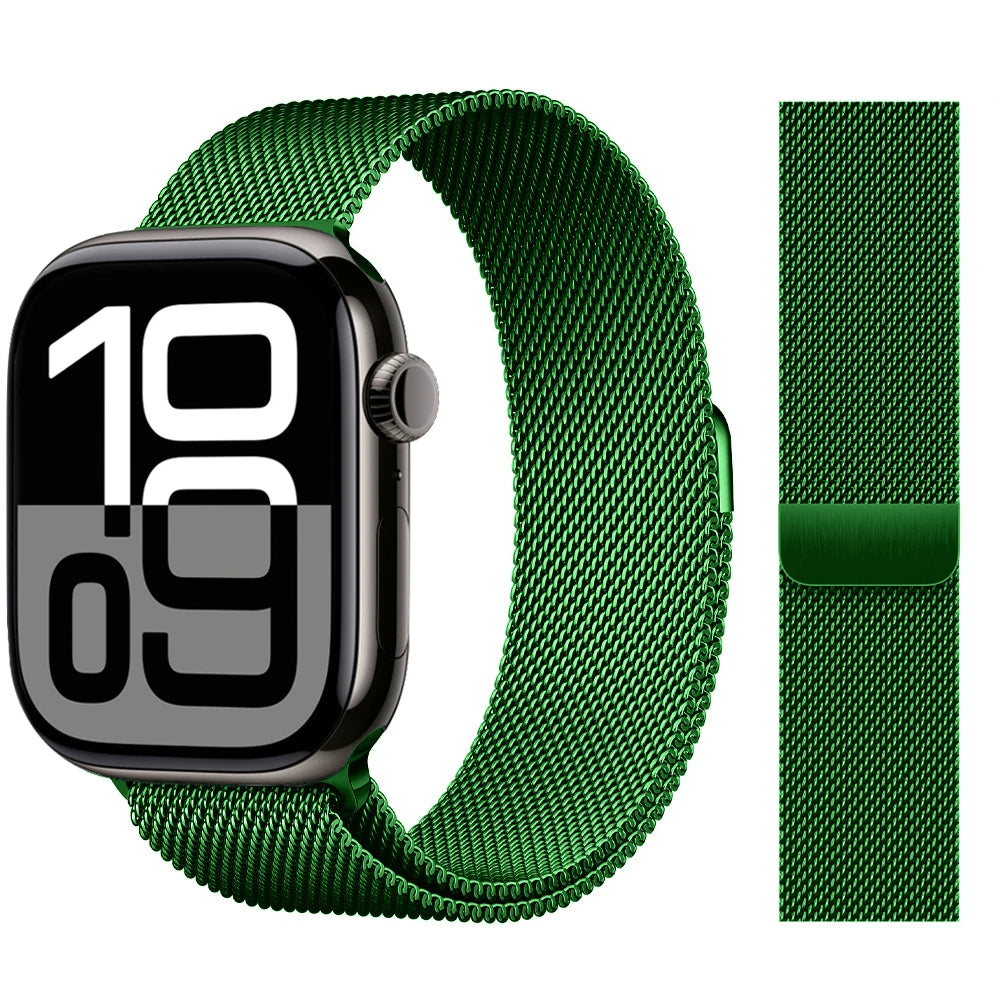 Milanaise-Armband für Apple Watch – kompatibel mit 46 mm, 44 mm, 45 mm, 40 mm, 42 mm, 41 mm, 38 mm, 49 mm – Edelstahlarmband für iWatch Series 10 Ultra 2, 9, 8, SE, 7, 6, 5