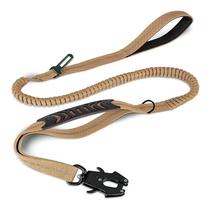 Reflective Dog Leash with Seatbelt Buckle