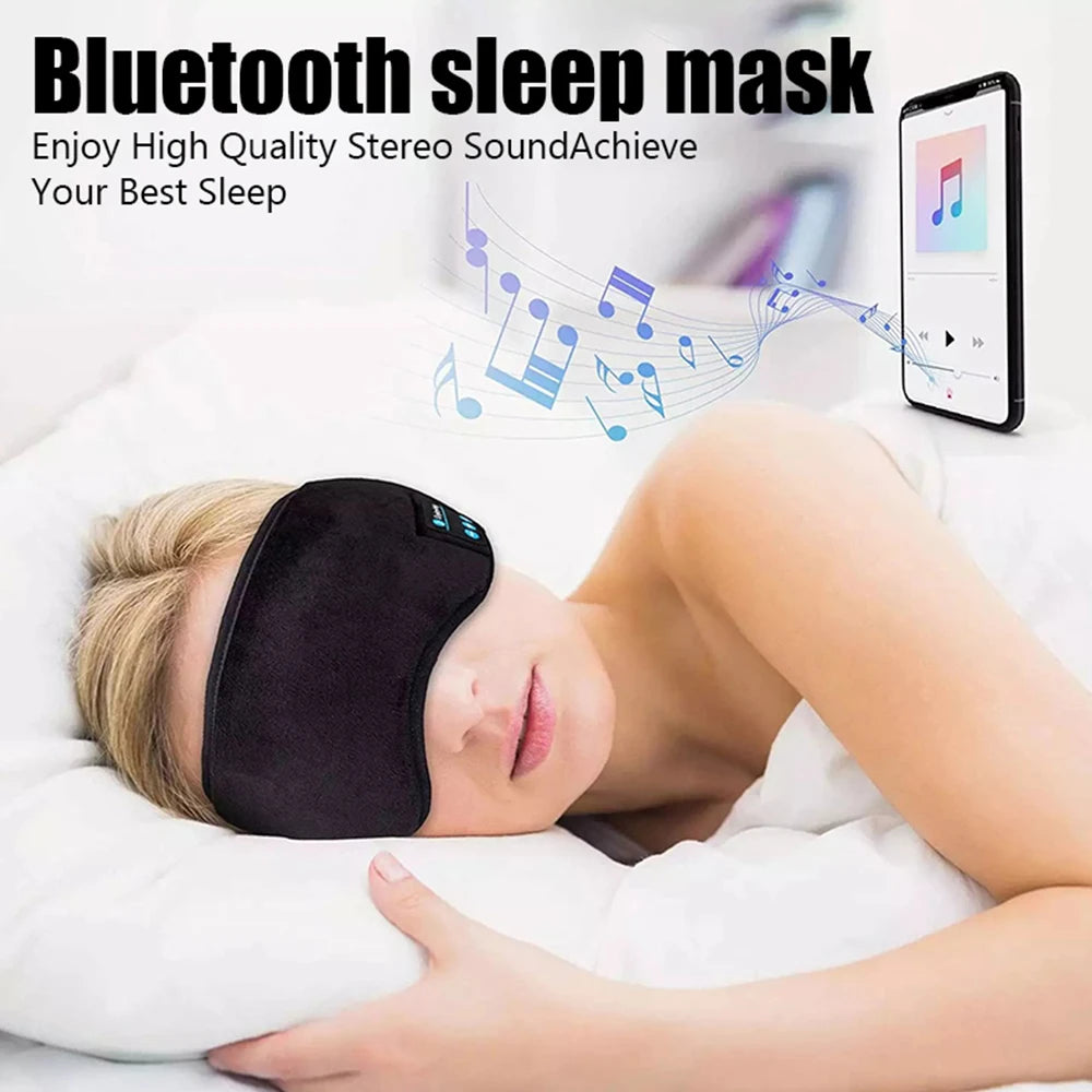 Bluetooth Sleep Headphones — Wireless Music Mask, Ultra Thin