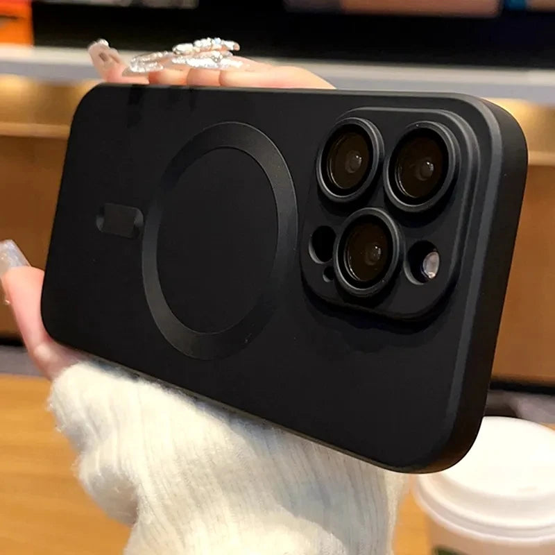 127 / 5.000 Luxus Magsafe Wireless Charge Case für iPhone 16 15 14 13 12 11 Pro Max X XS XR 8 7 Plus weiche magnetische Stoßstangenschutzabdeckung