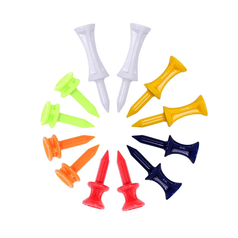 50 Stück/Packung Professionelle Golftees 25mm-51mm Castle Orange Golfer Zubehör Kunststoff Golftees, perfekt zum Abschlagen des Balls