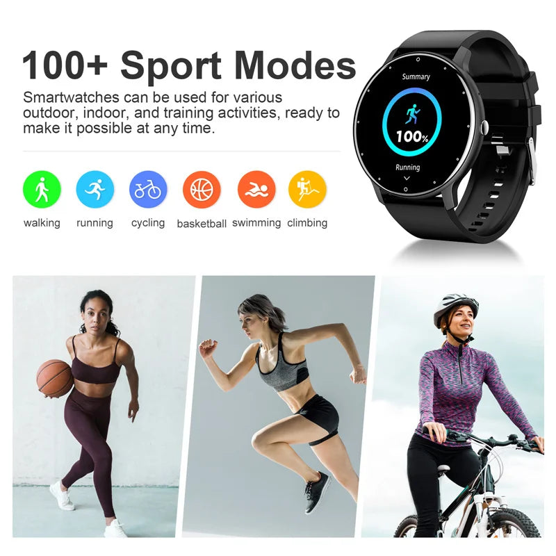 LIGE Smartwatch für Damen und Herren – Voller Touchscreen, Bluetooth 5.2, Anruffunktion, wasserdicht IP67, Sport- und Fitnesstracker, Modell ZL02 – Neu