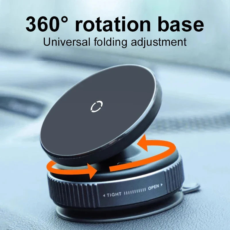 Magnetic Car Phone Holder — 360° Foldable MagSafe Compatible