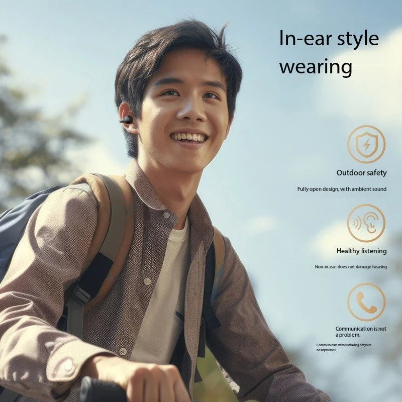 Wireless Ear Clip Headphones — Open Ear Bluetooth 5.3