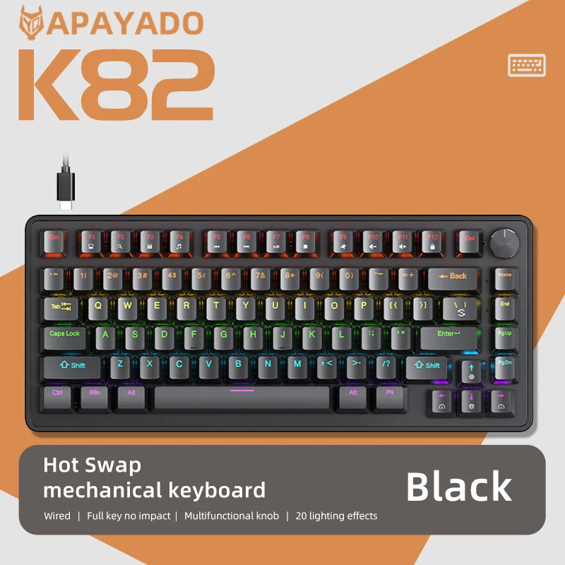 K82 Mechanical Keyboard — RGB Hot-Swap 75%