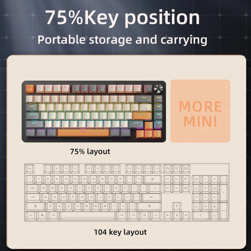 K82 Mechanical Keyboard — RGB Hot-Swap 75%