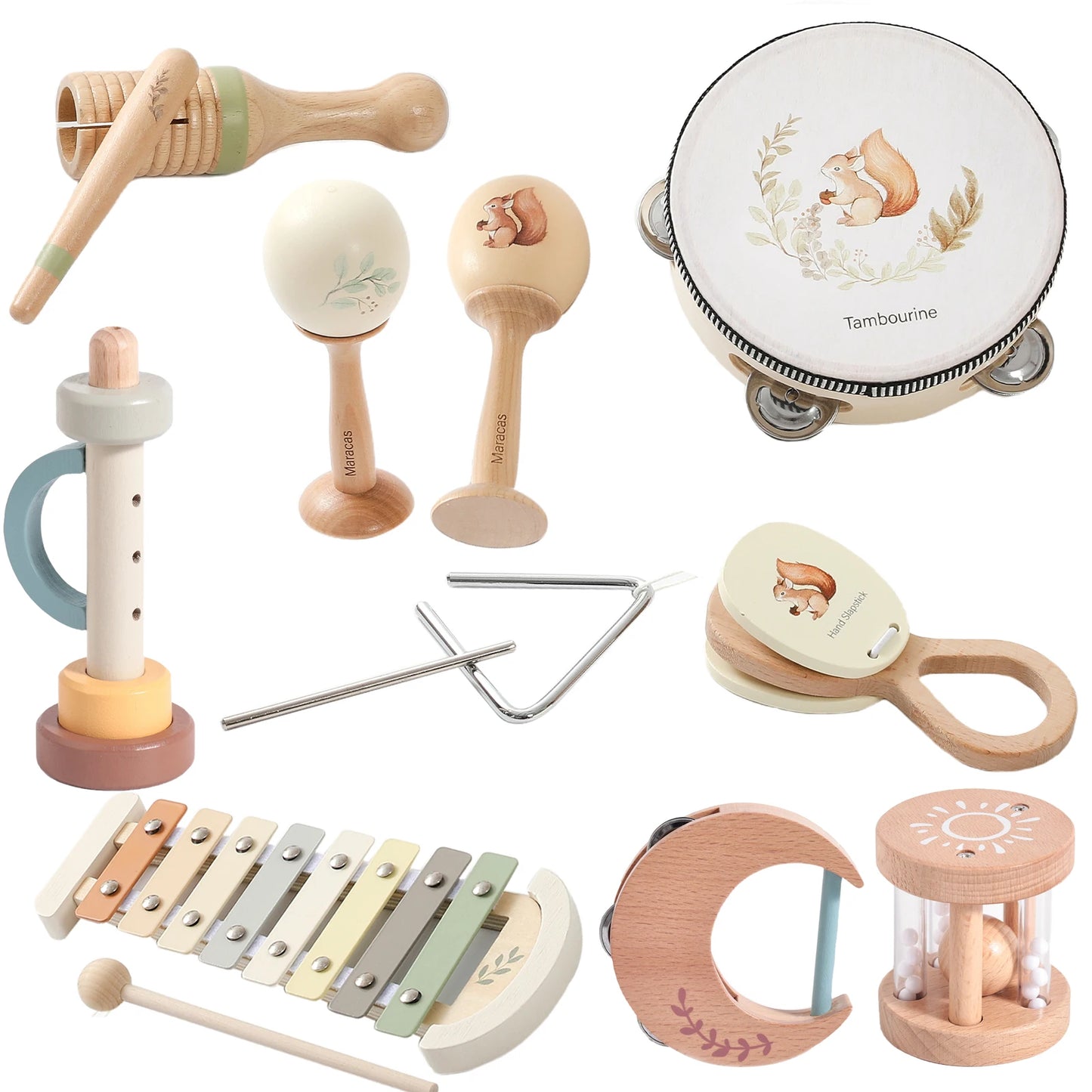 Musikinstrumente Montessori Musik Baby 0–12 Monate Spielzeug Trommel Xylophon Kinder Frühpädagogische Holzspielzeuge Babyspielzeug