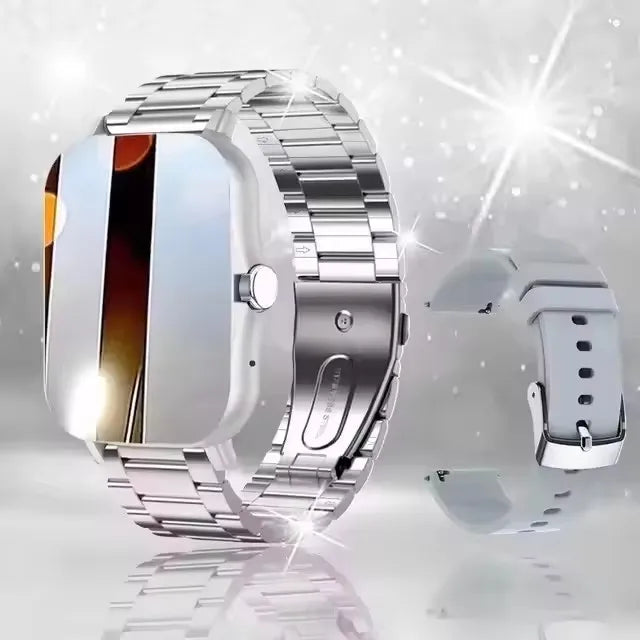 Smart Watch with Full Touch Screen, Call & Message Reminder, Music Control – Compatible with iPhone & Android